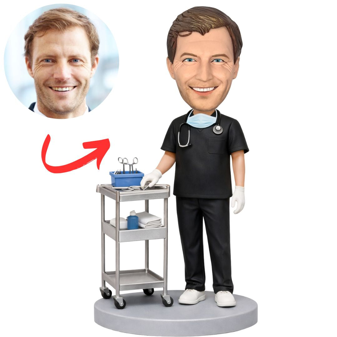 Doctor with Tool Cart Custom Bobbleheads