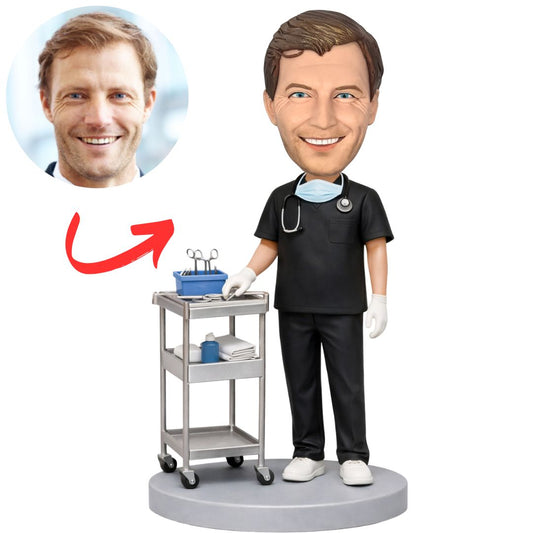 Doctor with Tool Cart Custom Bobbleheads