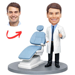Male Dentist with Chair Orthodontist Custom Bobbleheads