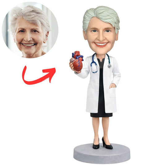 Female Cardiologist Doctor Custom Bobbleheads