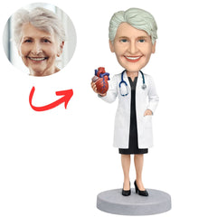 Female Cardiologist Doctor Custom Bobbleheads