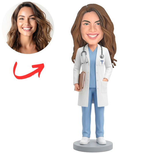 Female Surgeon with Notebook Custom Bobbleheads