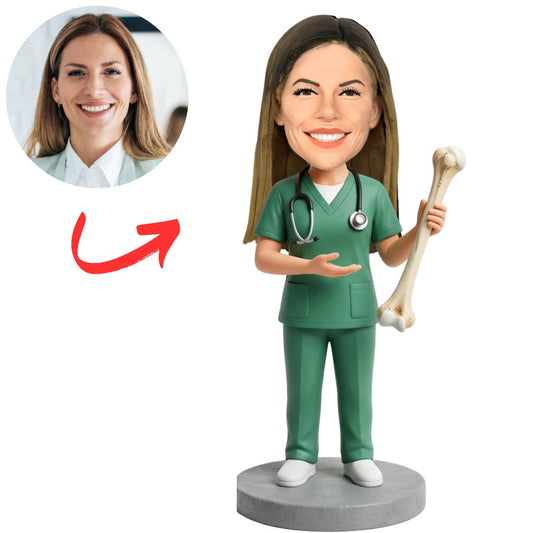 Female Orthopedic Surgeon Doctor Custom Bobbleheads