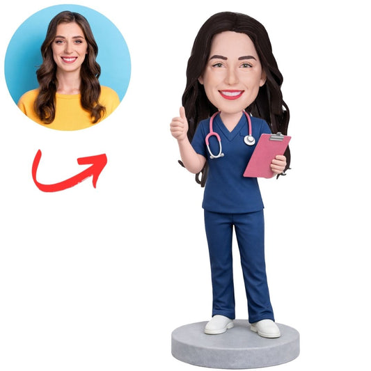 Female Pediatrician Doctor Custom Bobbleheads