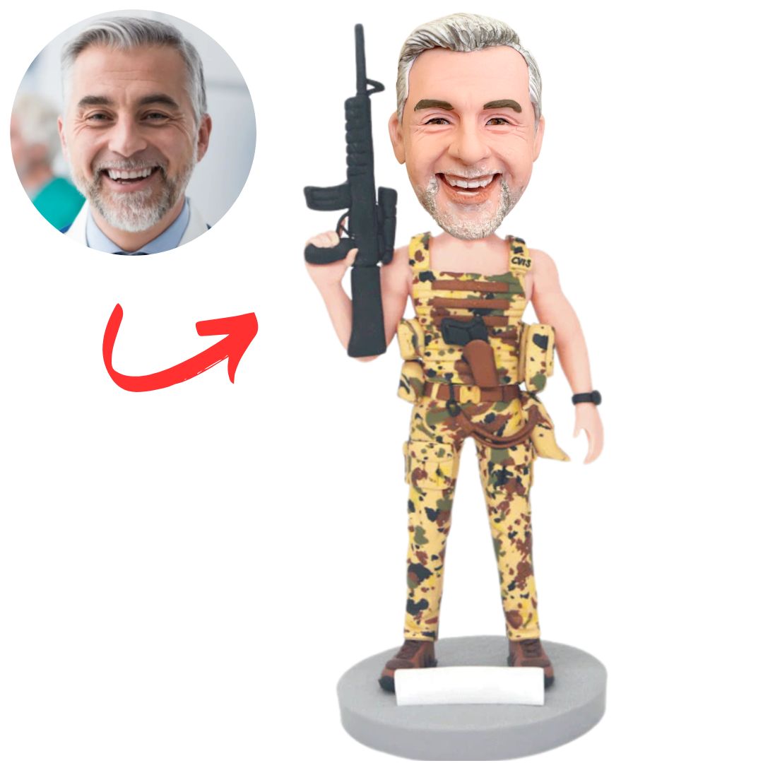 Soldier with Rifle Custom Bobbleheads