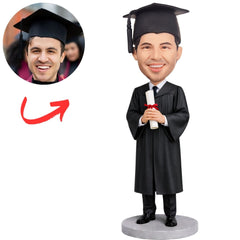 Custom Graduation Bobbleheads Holding Diploma