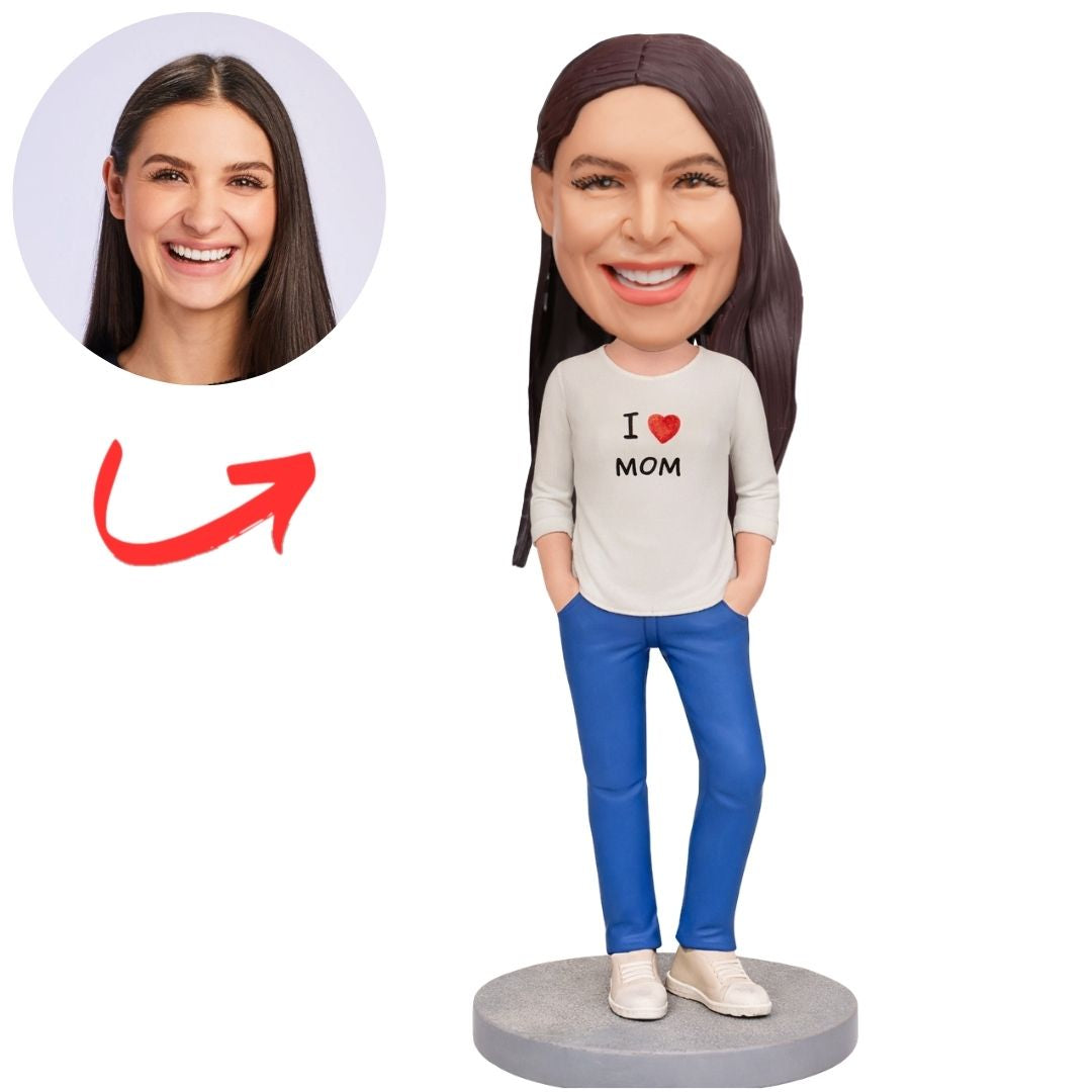 I Love Mom Custom Bobbleheads