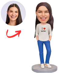 I Love Mom Custom Bobbleheads