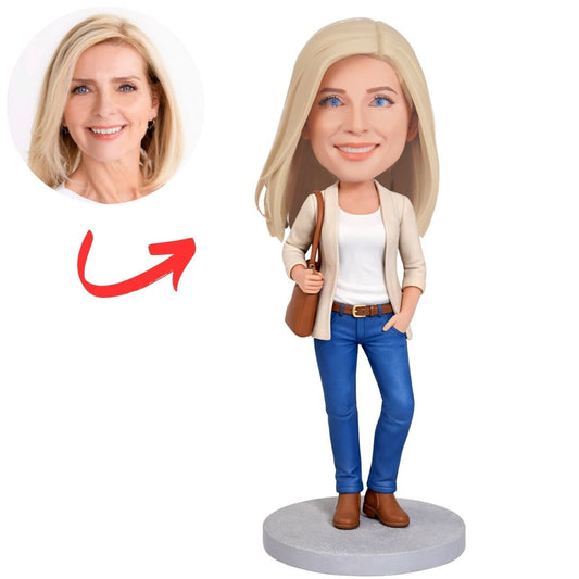 Male Graduate Figurine with Diploma Custom Bobbleheads