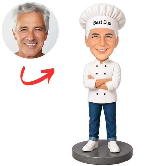 Best Dad Head Chef Custom Bobbleheads