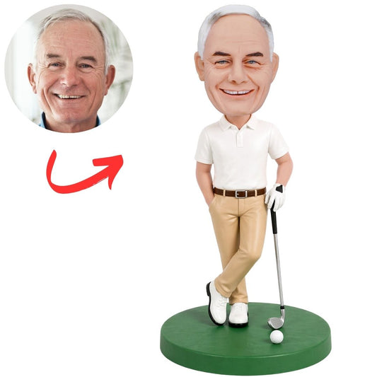 Golfer in Khaki Pants Custom Bobbleheads