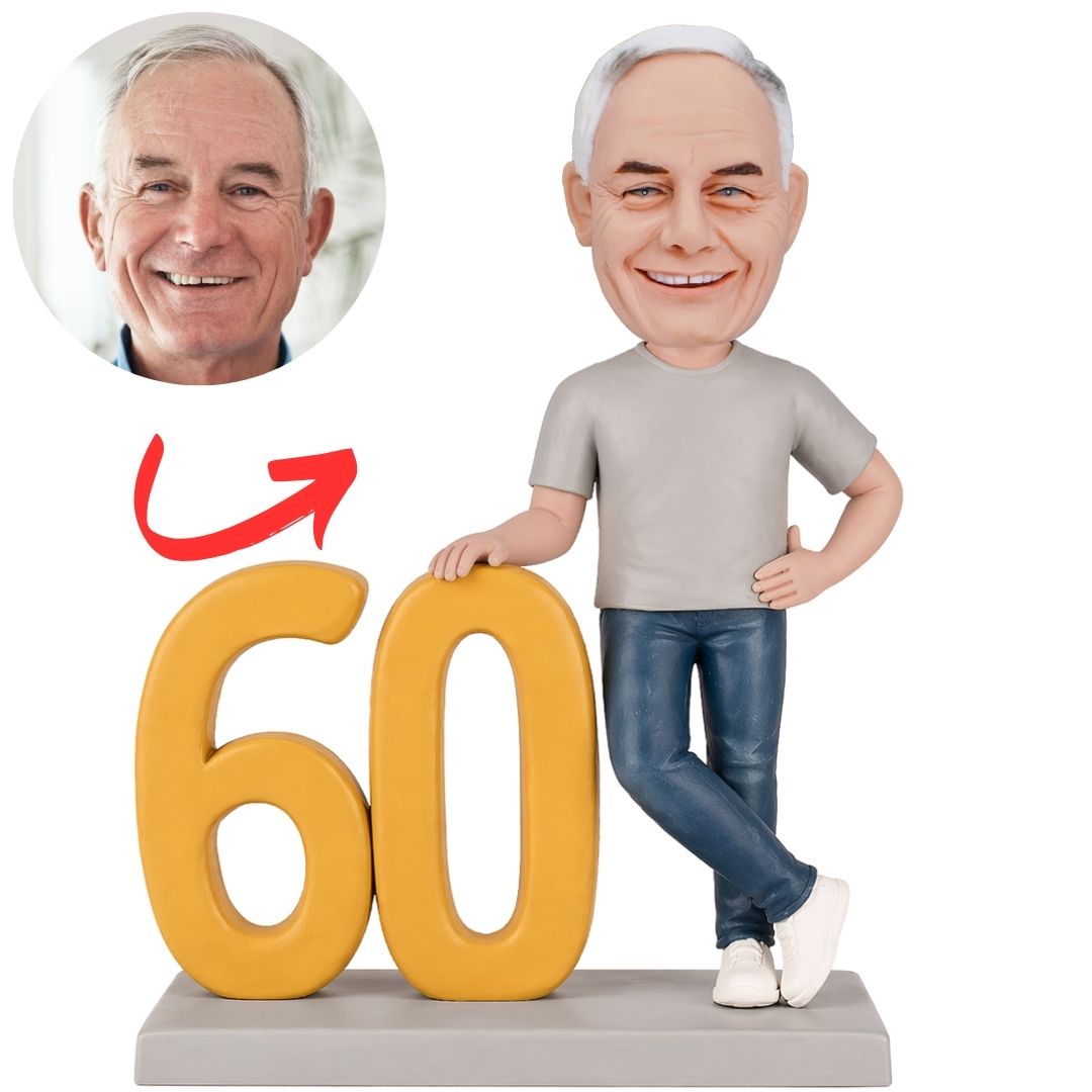 60th Men Casual Wear Custom Bobbleheads