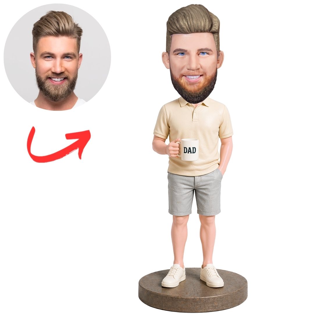 Dad Holingd Mug Custom Bobbleheads