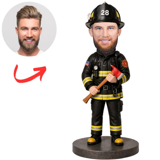 Captain Firefighter Custom Bobbleheads