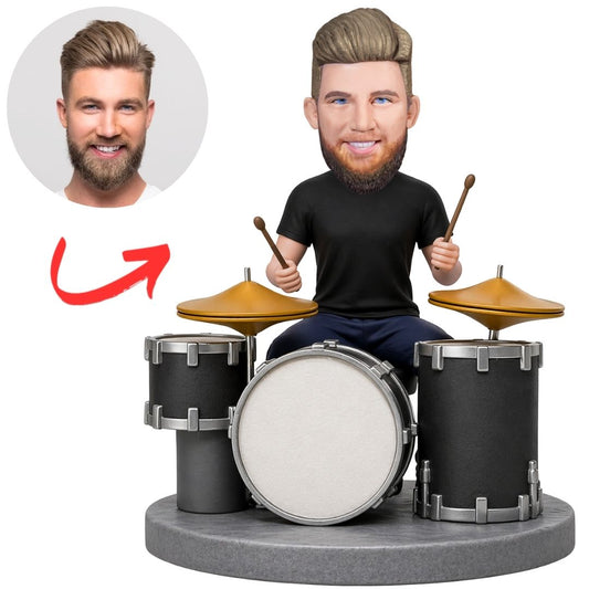 Rock Drummer Drum Kit Custom Bobbleheads