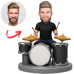 Rock Drummer Drum Kit Custom Bobbleheads