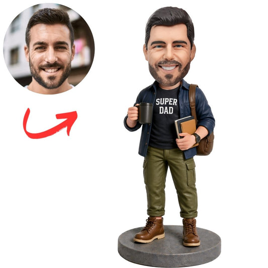 Super Dad in Work Clothes Custom Bobbleheads
