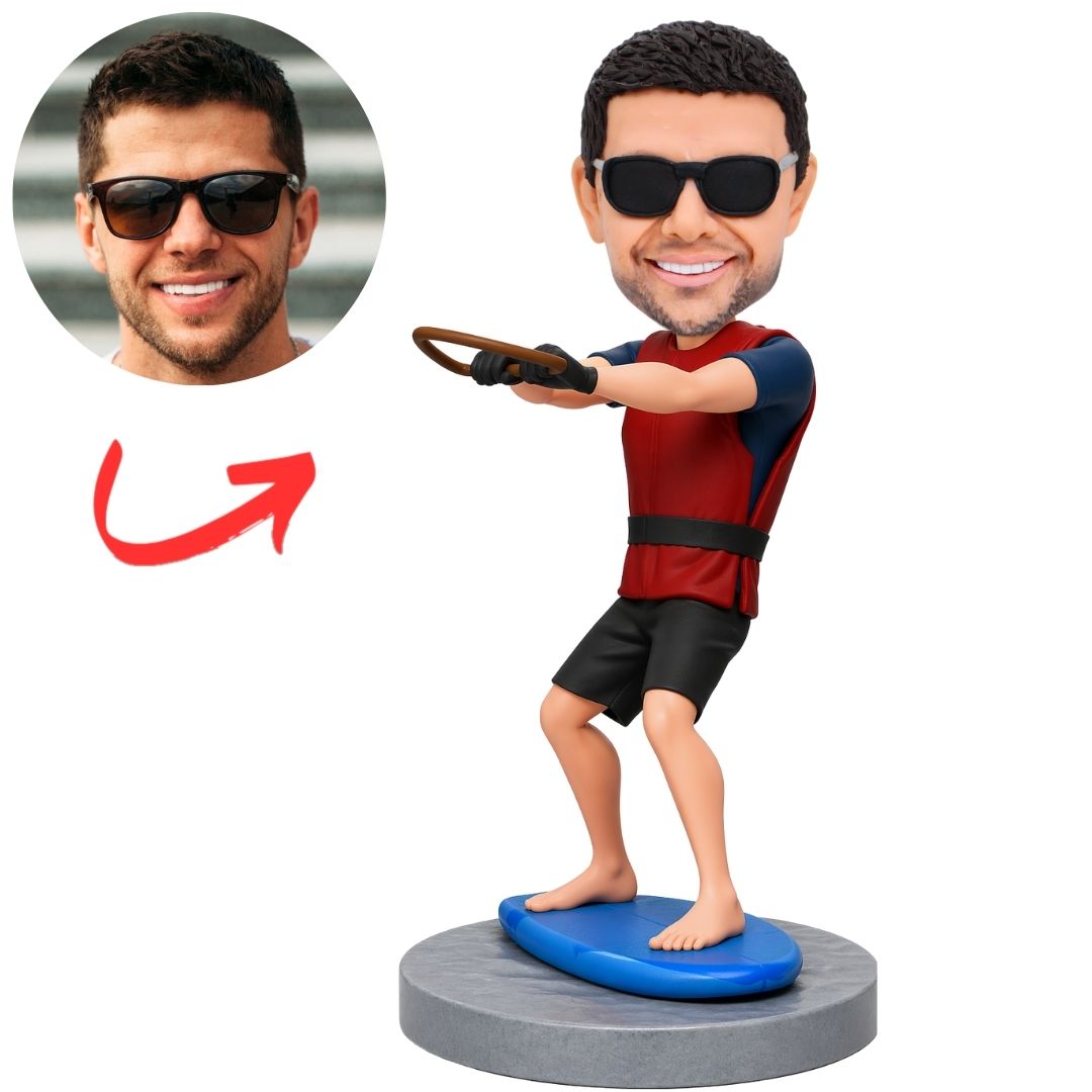 Water Skiing Surfing Man Custom Bobbleheads