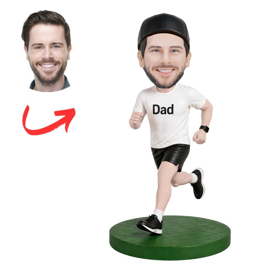 Running Dad Sports Man Custom Bobbleheads