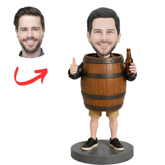 Beer Bottle Barrel Man Custom Bobbleheads