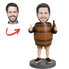 Beer Bottle Barrel Man Custom Bobbleheads