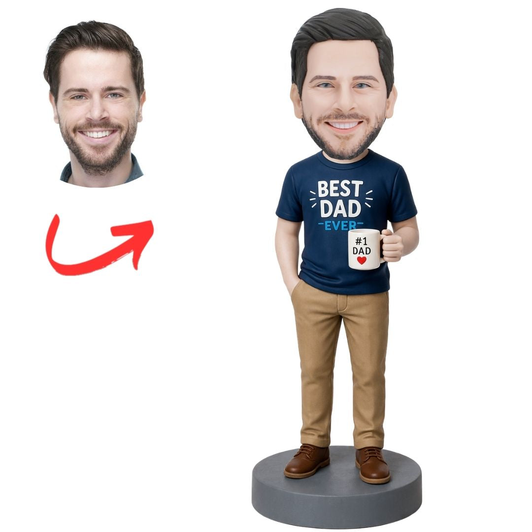#1 Dad with Mug Custom Bobbleheads