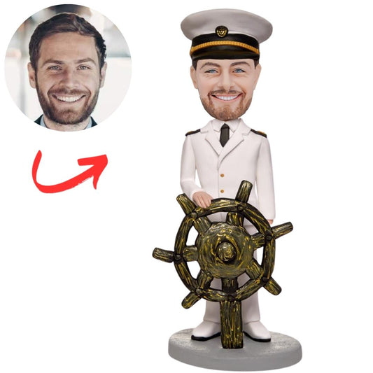 Captain and His Rudder Custom Bobbleheads