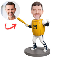 Beer Barrel Baseball Man Custom Bobbleheads