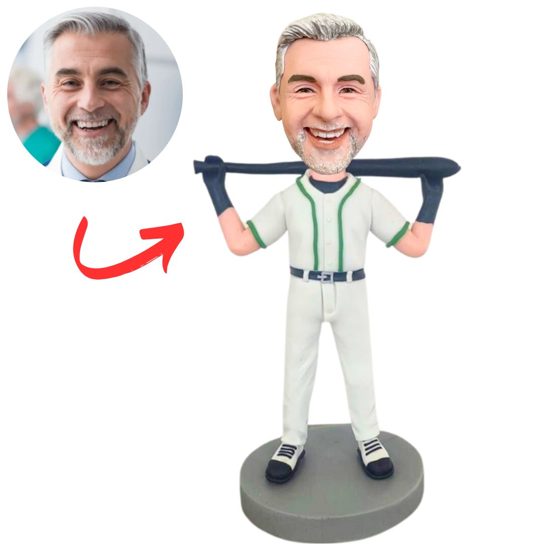 Man Holding a Baseball Bat Custom Bobbleheads