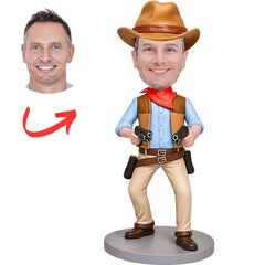 Dual-Wielding Cowboy Custom Bobbleheads