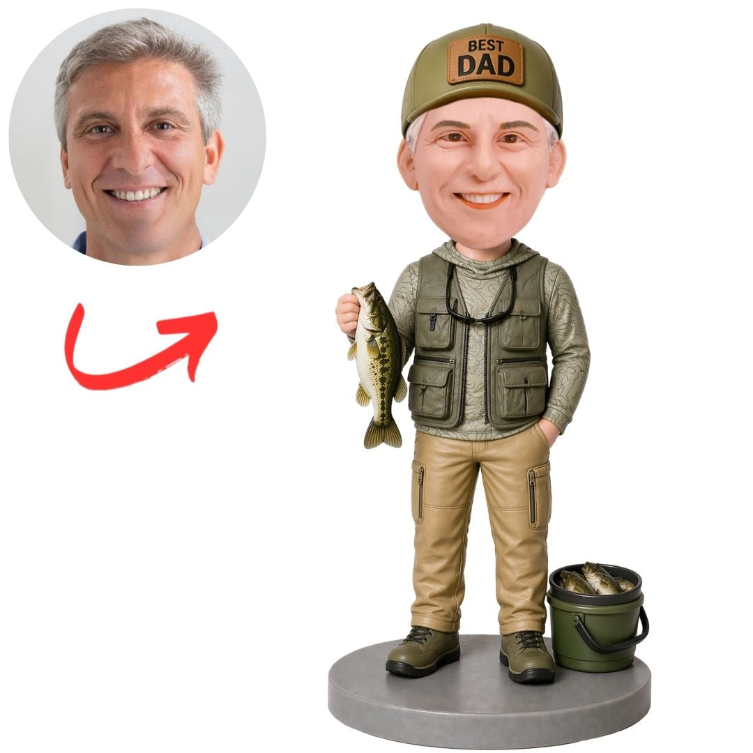 Cool Fishing Dad Custom Bobbleheads