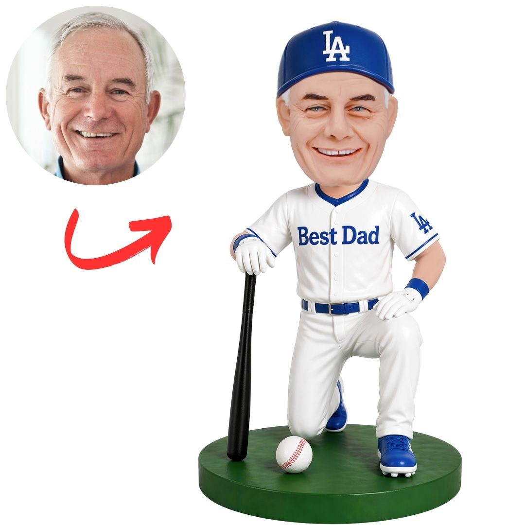 Los Angeles Dodgers LA Best Dad Baseball Player Custom Bobbleheads