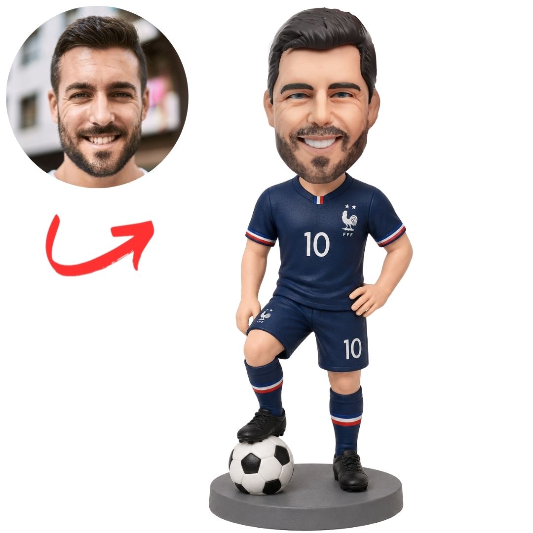 French Soccer Player Fans Custom Bobbleheads