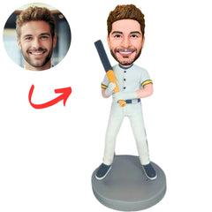 Sports Man Holding Baseball Bat Custom Baseball Bobbleheads
