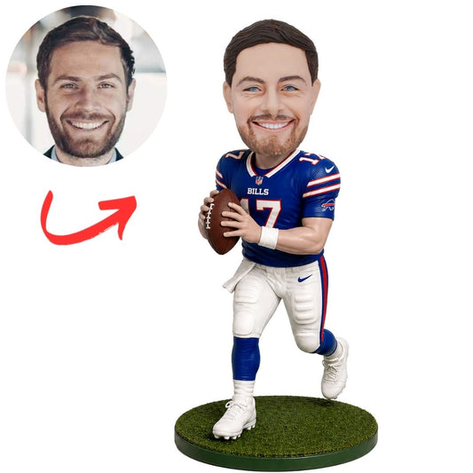 Buffalo Bills Football Player Running with Ball Custom Bobblehead