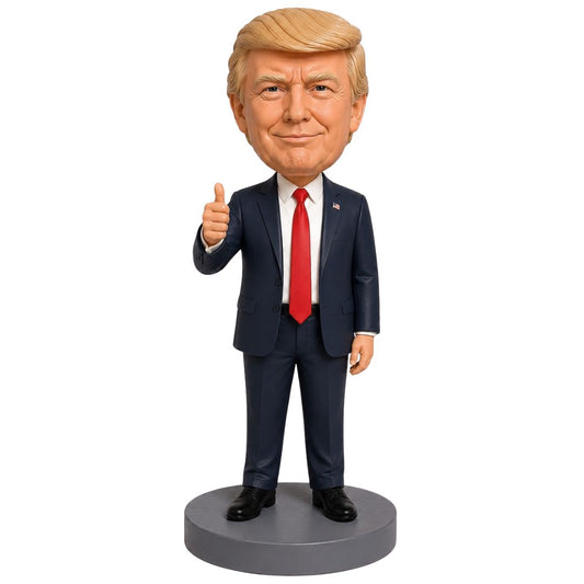 Trump in Suit Giving Thumbs Up Custom Bobblehead