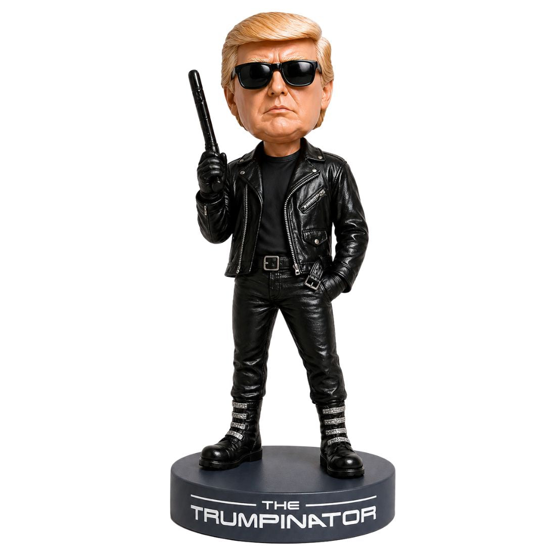 Trumpinator in Sunglasses with Rifle Custom Bobblehead