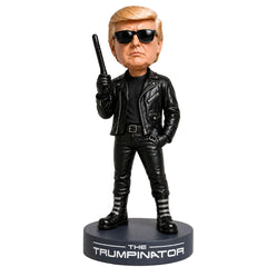 Trumpinator in Sunglasses with Rifle Custom Bobblehead