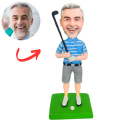 Male Golfer Posing Custom Bobbleheads
