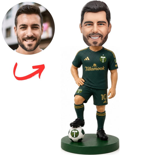 Custom Portland Timbers Soccer Bobblehead in Dark Green