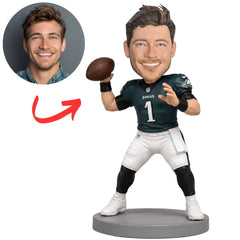 Philadelphia Eagles Player with Extended Arm Custom Football Bobblehead