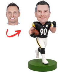 Pittsburgh Steelers Runner with Raised Fist Custom Football Bobblehead