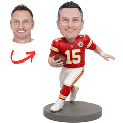 Kansas City Chiefs American Football Quarterback Running Custom Bobblehead