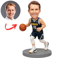 Denver Nuggets NBA Basketball Player in Navy Uniform Custom Bobblehead