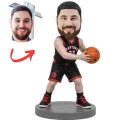 Toronto Raptors NBA Basketball Player Holding Ball Custom Bobblehead