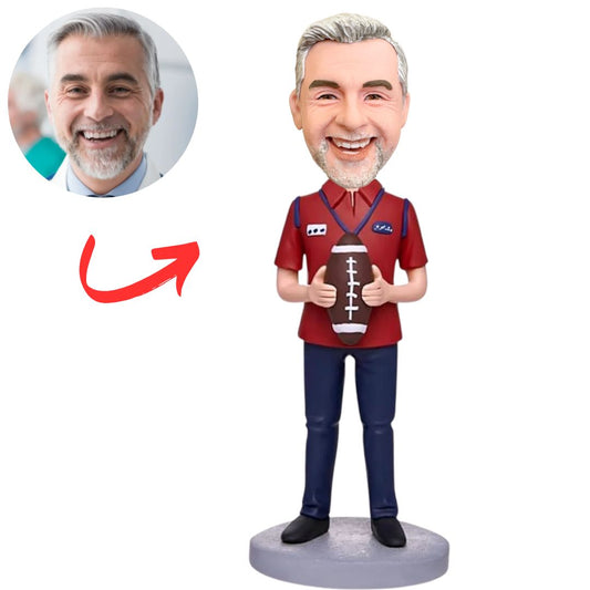 Football Player Football Coach Custom Sports Bobbleheads