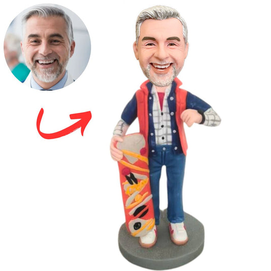 Happy Skateboard Man Custom Bobbleheads