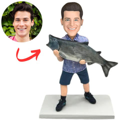 Custom Happy Leisure Fishing Man Bobbleheads