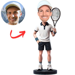 Custom Male Tennis Player Bobbleheads Figurine