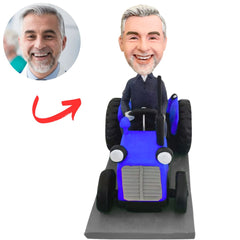 Man Driving Tractor Custom Tractor Bobbleheads